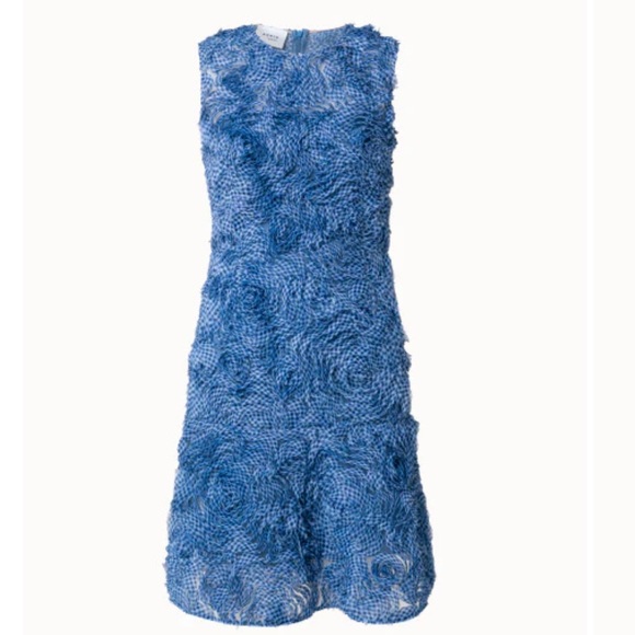 Akris Punto Dress Gingham Applique Tulle Sleeveless size 6 - Picture 5 of 16